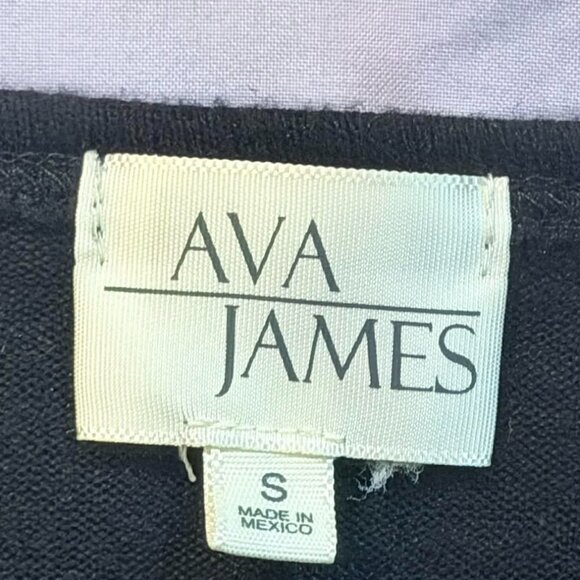 THREE 2-in-1 Layered-Look tops (S/S Orange plaid, L/S Black and Beige) BIG SMALL - Picture 10 of 11